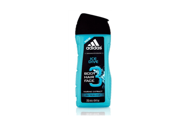 Vyriškas kūno ir plaukų prausiklis ADIDAS ICE DIVE, 250 ml Vyriškas kūno ir plaukų prausiklis ADIDAS ICE DIVE, 250 ml