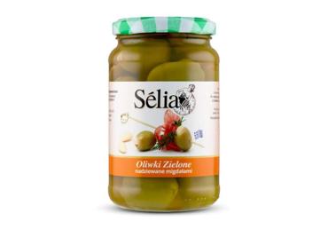 Žaliosios alyvuogės SELIA, įdarytos migdolais, 370 g
