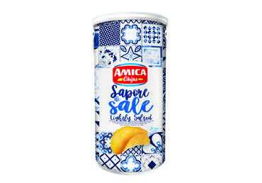 Bulvių traškučiai AMICA SAPORE kibirėlyje (mažiau druskos), 325 g