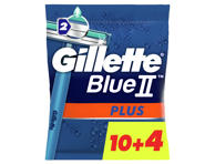 Vienkartiniai skustuvai GILLETTE BLUE 2 Plus, 10+4 vnt.