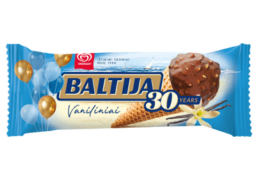 Vaniliniai ledai BALTIJA VANILLA su riešutais, 95 g - 2