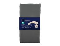 Satininė paklodė su guma,140x200+30cm,t.pilka