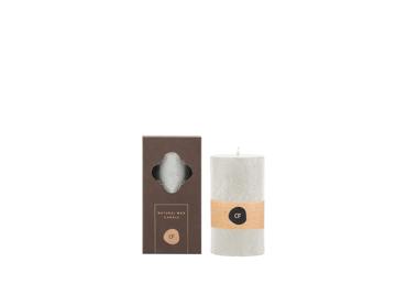 Kvepianti palmių vaško žvakė balta CANDLE FAMILY, 10 cm