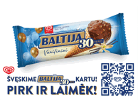 Vaniliniai ledai BALTIJA VANILLA su riešutais, 95 g