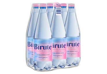 Gazuotas natūralus mineralinis vanduo BIRUTĖ, 6x1 l, PET