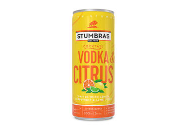 Alkoholinis kokteilis STUMBRAS VODKA & CITRUS 5%, 330 ml