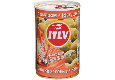 Žaliosios alyvuogės ITLV su omarų įdaru, 300 g Žaliosios alyvuogės ITLV su omarų įdaru, 300 g