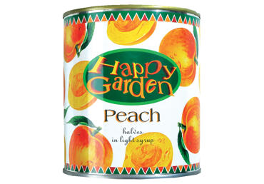 Konservuotų persikų puselės HAPPY GARDEN, 830 g