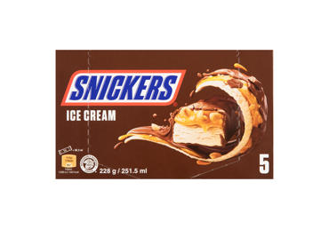 Valgomieji ledų batonėliai SNICKERS, 228 g