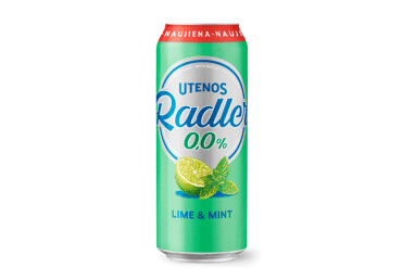 Alaus kokteilis Utenos Radler Lime&Mint Nealk. 0,0% 0,5L sk
