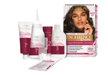 Plaukų dažai L'OREAL EXCELLENCE CREME, Nr. 400, 1 vnt. - 2