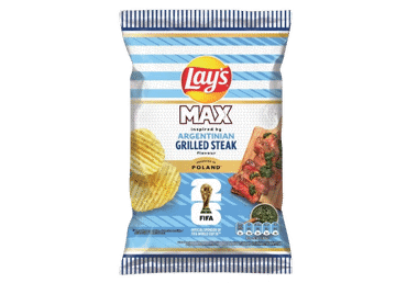 Bulvių traškučiai LAY'S MAX ARGENTINIAN GRILLED STEAK, 120 g