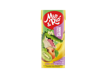 Įvairių vaisių sulčių gėrimas, 200 ml