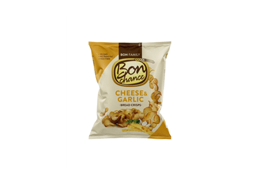 Duonos traškučiai BON CHANCE su sūriu ir česnakais, 120 g