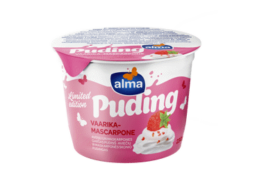 Aviečių ir maskarponės pudingas ALMA, 5,5 % rieb., 230 g