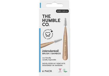 Bambukiniai tarpdančių šepetėliai HUMBLE BRUSH, D3,6vnt,mėl., 1 vnt.