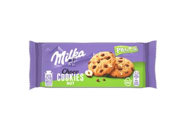 Sausainiai su lazdynų riešutais, šokolado gabaliukais MILKA, 135 g