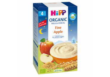 Ekol. košė HiPP su pieno ruoš. ir ob. (nuo 4 mėn.), 250 g
