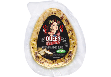 Keptas varškės sūris BBQ QUEEN su kmynais, citr. pip., 20 %, 230 g