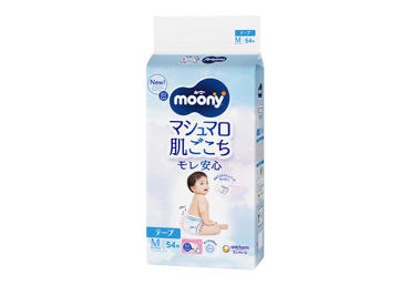 MOONY sauskelnės AIRFIT, M, 6-11 kg, 54 vnt.