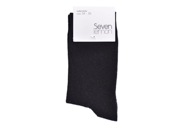 Moteriškos kojinės SEVEN LEMON, dydis 34-36, juodos, 1 pora, 1 vnt.