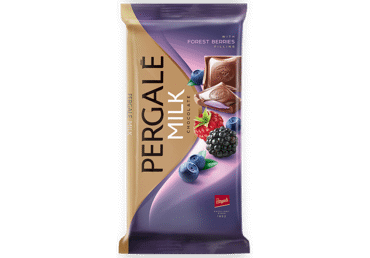 Pienininis šokoladas PERGALĖ su miško uogų įdaru, 100 g