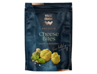 Sūrio kamuoliukai WELL DONE PREMIUM, pesto padažo sk., 41 %, 24 g
