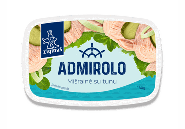 ADMIROLO mišrainė su tunu ZIGMAS, 180 g - 1