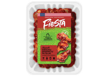 Viščiukų sparnelių peteliai su barbekiu marinatu FIESTA, 500 g