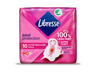 Higieniniai paketai LIBRESSE ULTRA NORMAL WING, 10 vnt.