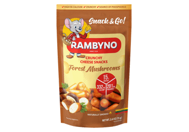 Lydytas rūkyt.sūrio užk.su miško grybais RAMBYNO, 45 % rieb., 75 g