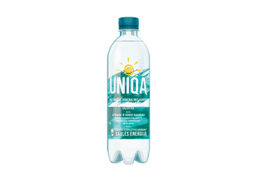 Gazuotas natūralus mineralinis vanduo UNIQA, 500 ml