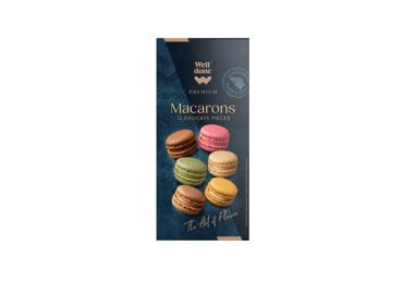 Šald. migd. sausainiai MACAROONS WELL DONE PREMIUM, 12 vnt., 144 g