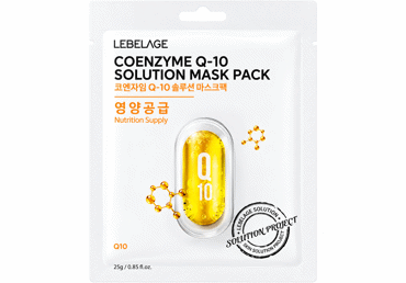 Veido kaukė LEBELAGE lakštinė COENZYME Q-10 SOLUTION, 25 g