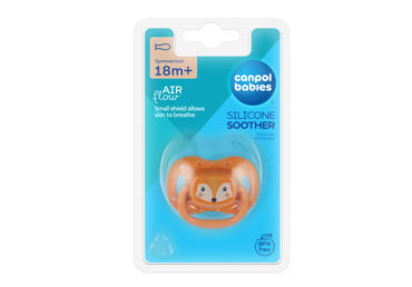 CANPOL BABIES silikoninis simetrinis čiulptukas CUTE ANIMALS, 18+ mėn - 2