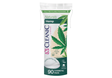Vatos diskeliai CLEANIC NATURAL HEMP, 90 vnt., 90 vnt.