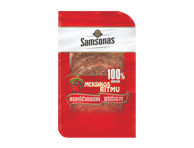 Karštai rūkyta pjaustyta SAMSONO dešra MEKSIKOS RITMAS, A.r., 100 g