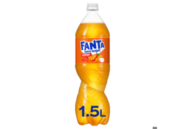 Gazuotas gėrimas FANTA ZERO, apelsinų skonio, 1.5 l