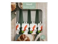 Peilis sviestui UNIWELL Rabbit 4 vnt.