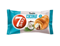 Raguolis 7 DAYS DOUBLE su kakavos ir kokosų skonių įdaru, 60 g