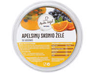 Apelsinų skonio želė su šviežiomis uogomis, 450 g