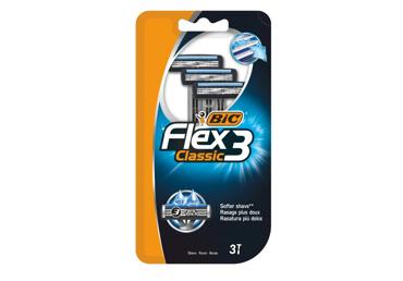 Vienkartiniai skustuvai BIC FLEX3, 3 vnt.