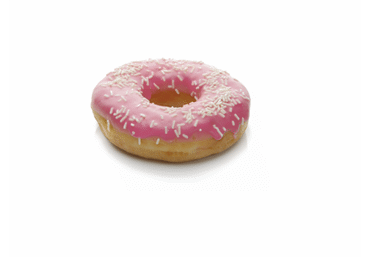 Rožinė spurga DONUTS (atitirpinta), 55 g Rožinė spurga DONUTS (atitirpinta), 55 g