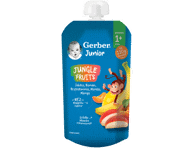 Vaikiška tyrelė GERBER, su obuoliais, bananais, persikais, abrikosais ir mangais, 110g
