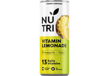 Gazuotas ananasų ir kvapiųjų mandarinų skonio gėrimas NUTRI, 330 ml, skardinė
