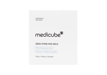 Veido padukai MEDICUBE ZERO PORE MILD, 155 g, 70 vnt. - 2
