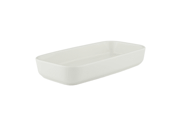 Stačiakampė lėkštė AURORA Nordic White, 21 cm