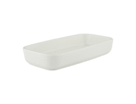 Stačiakampė lėkštė AURORA Nordic White, 21 cm