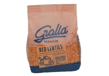 Raudonieji lęšiai GRALLA, 400 g