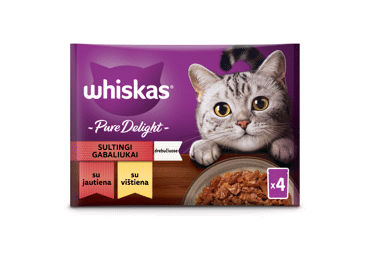 Konservuotas kačių ėdalas WHISKAS PURE DELIGHT, 340 g